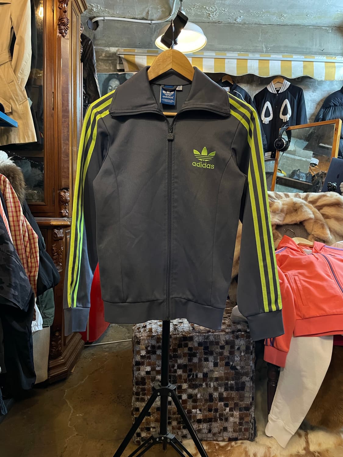 아디다스 클래식 파이어버드 트랙탑 저지 자켓 진회색/민트 상품이미지1