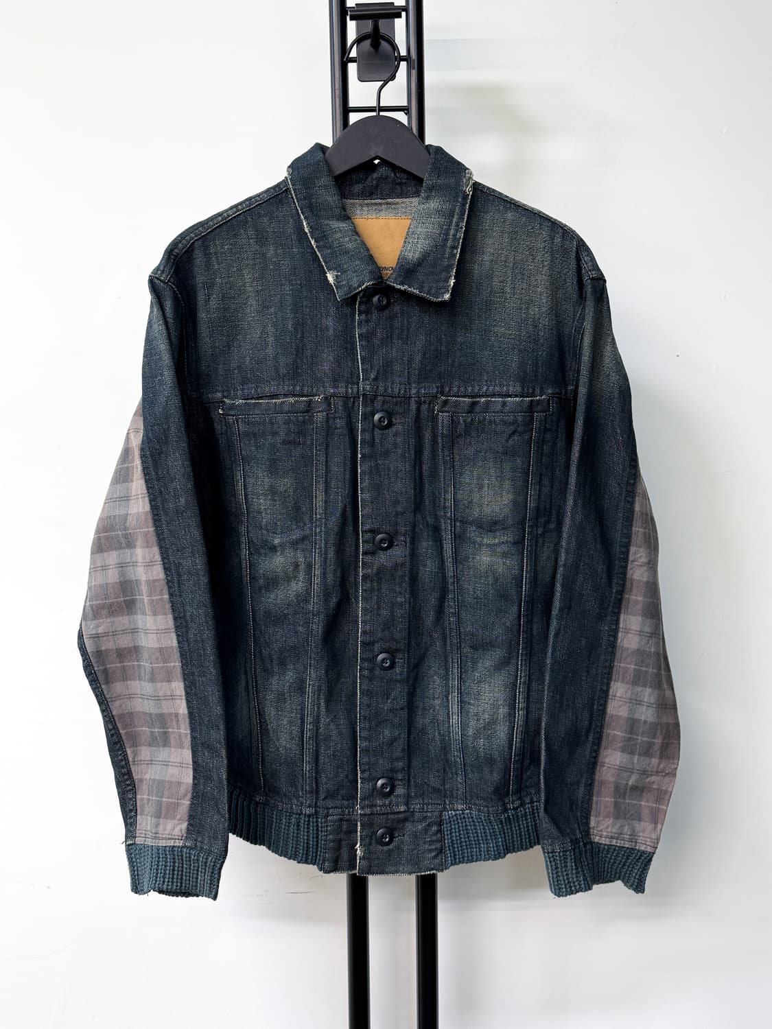 브루클린 오버올 데님 체크 도킹 자켓 상품이미지1