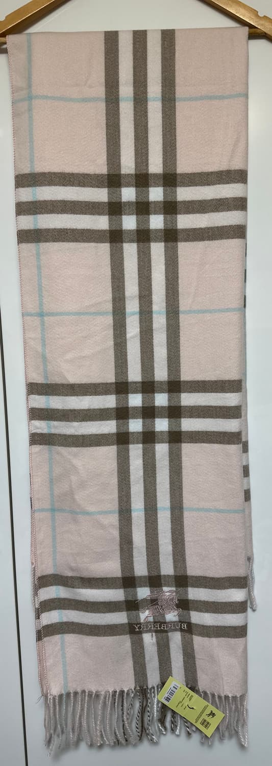 버버리 핑크  캐시미어체크 숄&머플러남여공용 상품이미지2