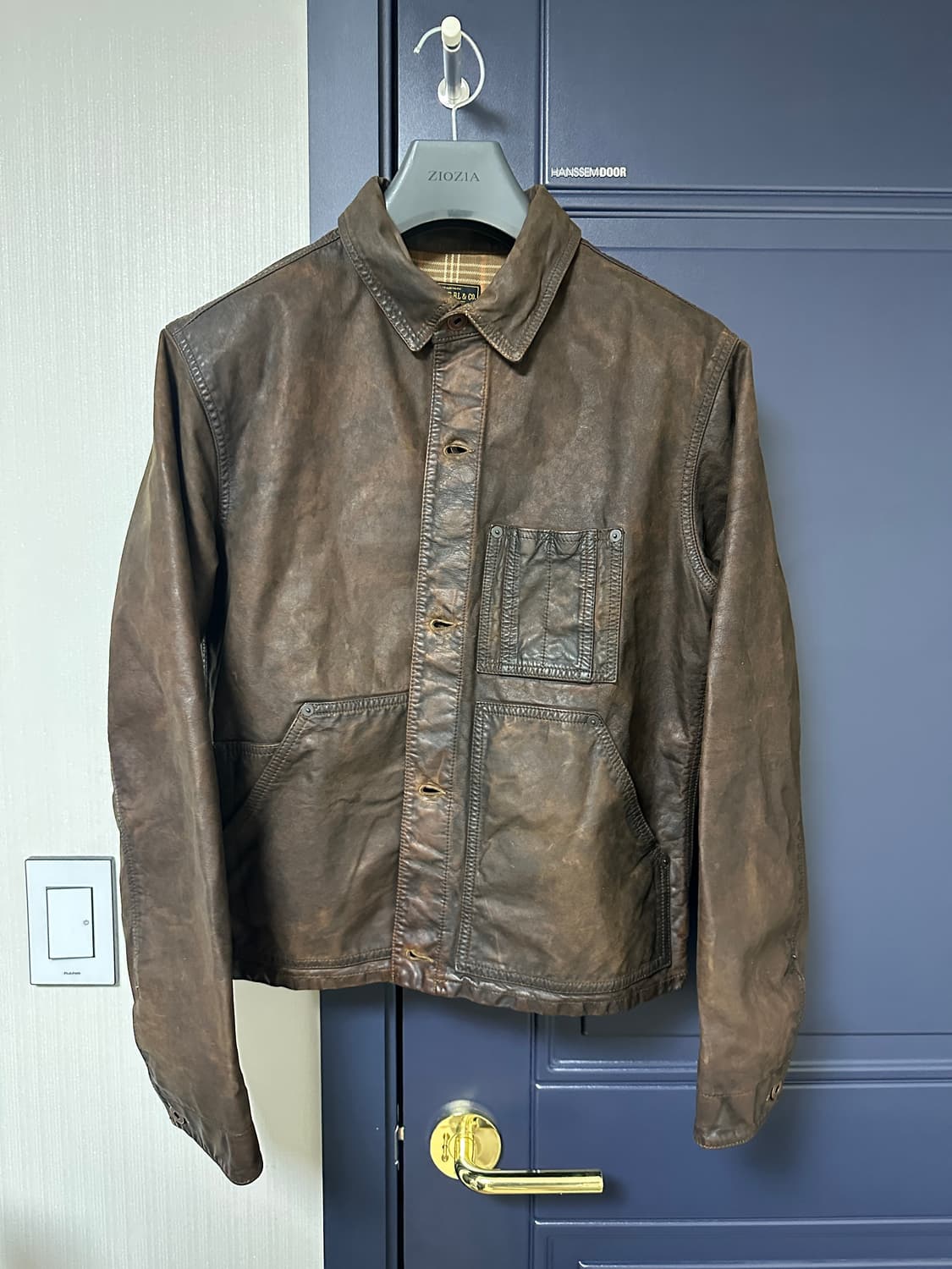 RRL 오일 레더 자켓 M 상품이미지2