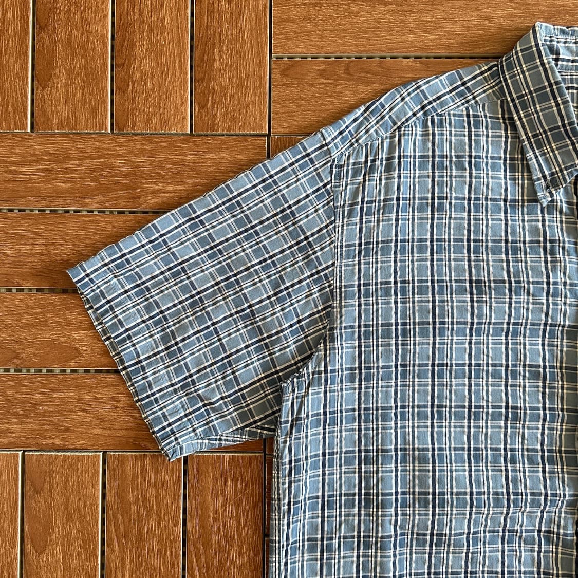 Ryo pocket check cotton 1/2 shirts 상품이미지3