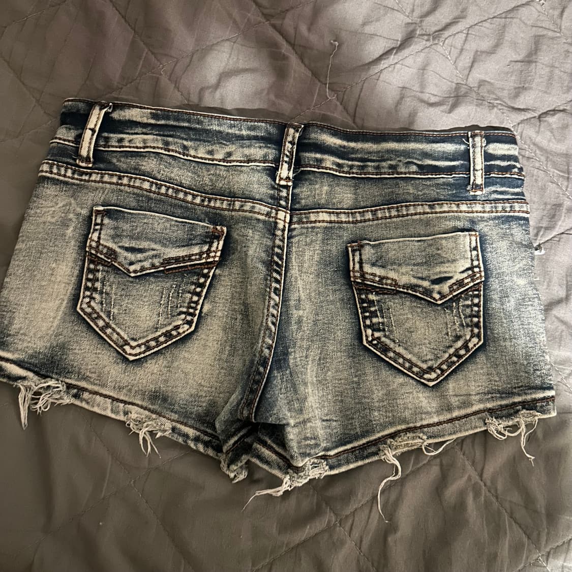 빈티지 데님 워싱 스커트데님쇼츠 상품이미지3