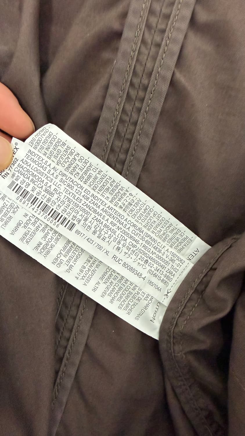 ZARA 남성 후드 야상 자켓 XL 브라운 상품이미지4