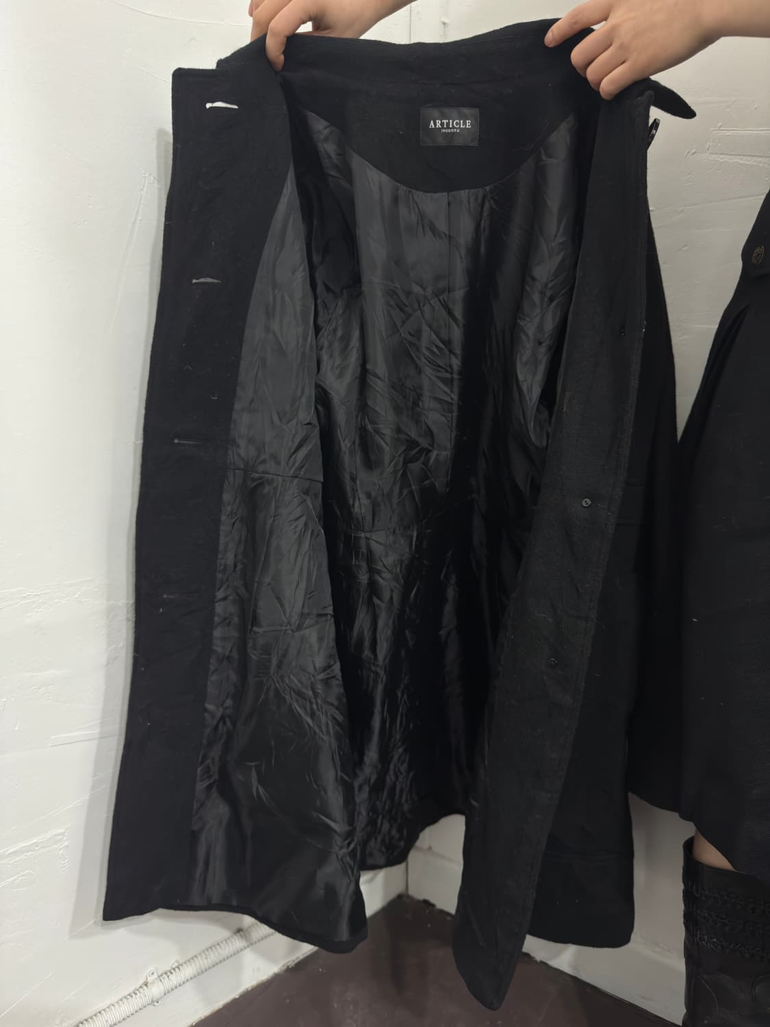 article black button wool coat 상품이미지7