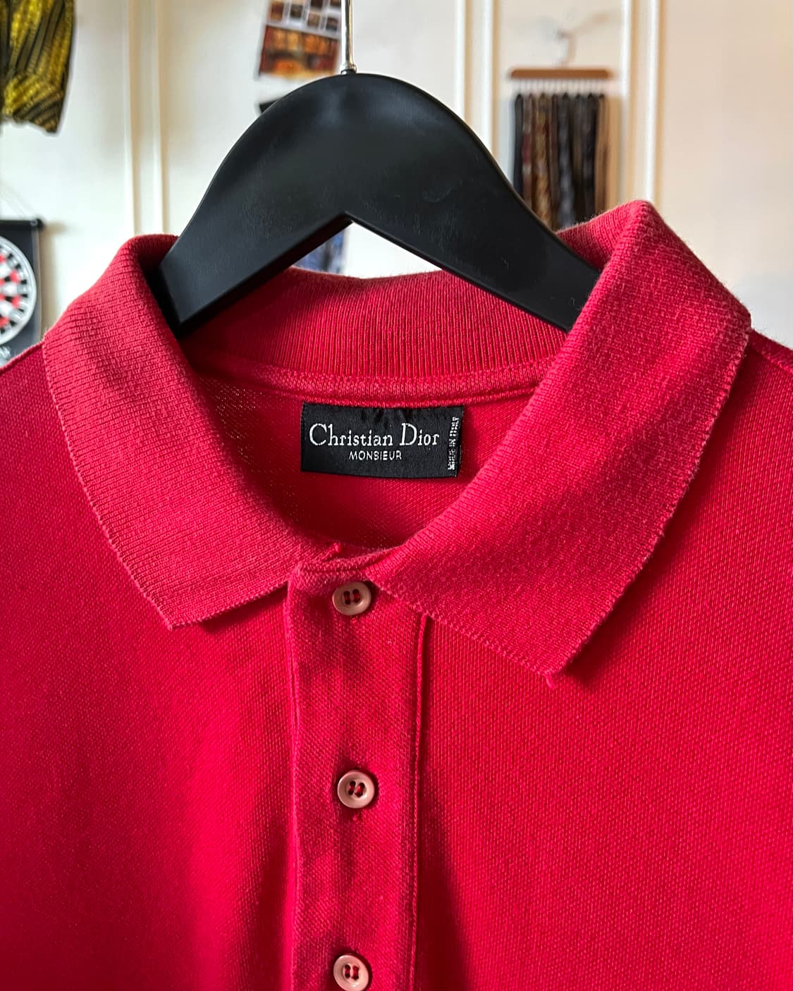 80-90s Old DIOR Classic 1/2 PK-Shirt 상품이미지4