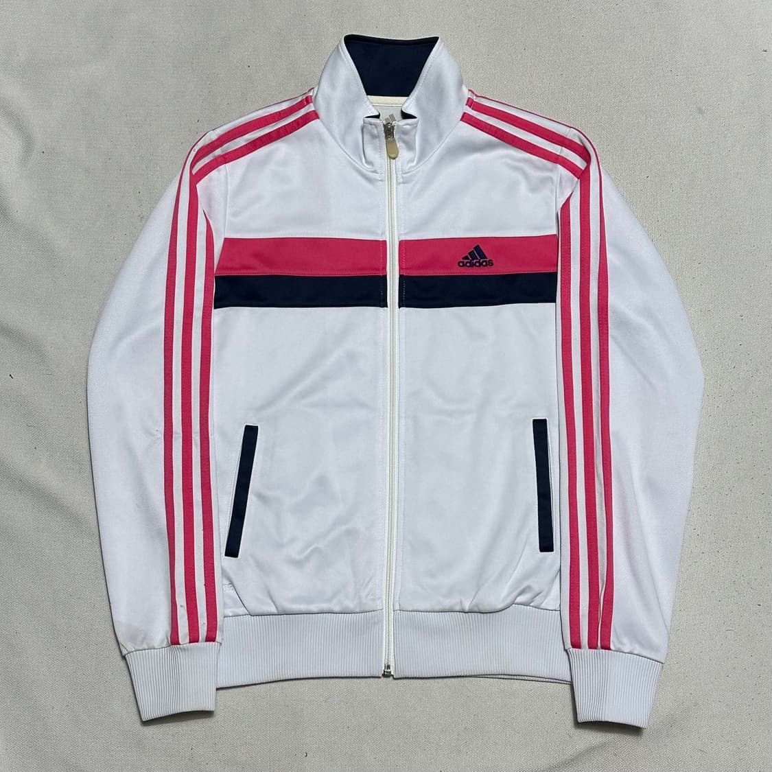 90 아디다스 여성용 화이트 핑크 트랙탑 상품이미지2