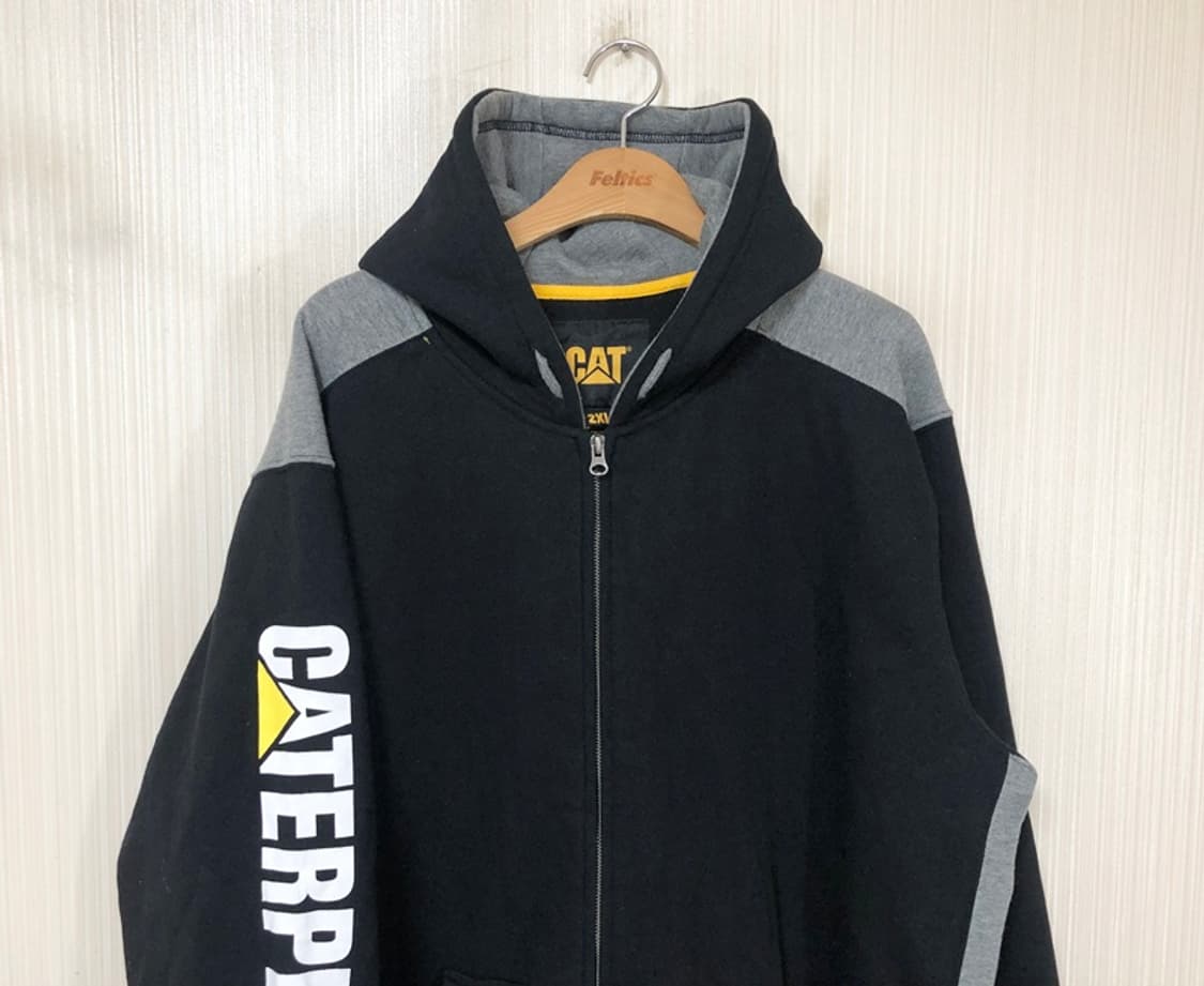 캐터필러(CATERPILAR) CAT로고 패널 스웨트셔츠/후드집업 2XL 상품이미지2