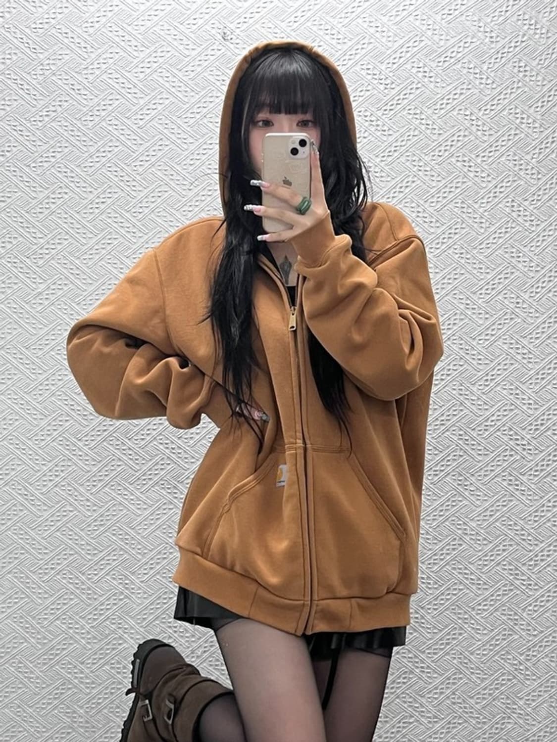 칼하트 빈티지 캐주얼 오버핏 레인디펜더 써멀 후드집업 M C12589 상품이미지1