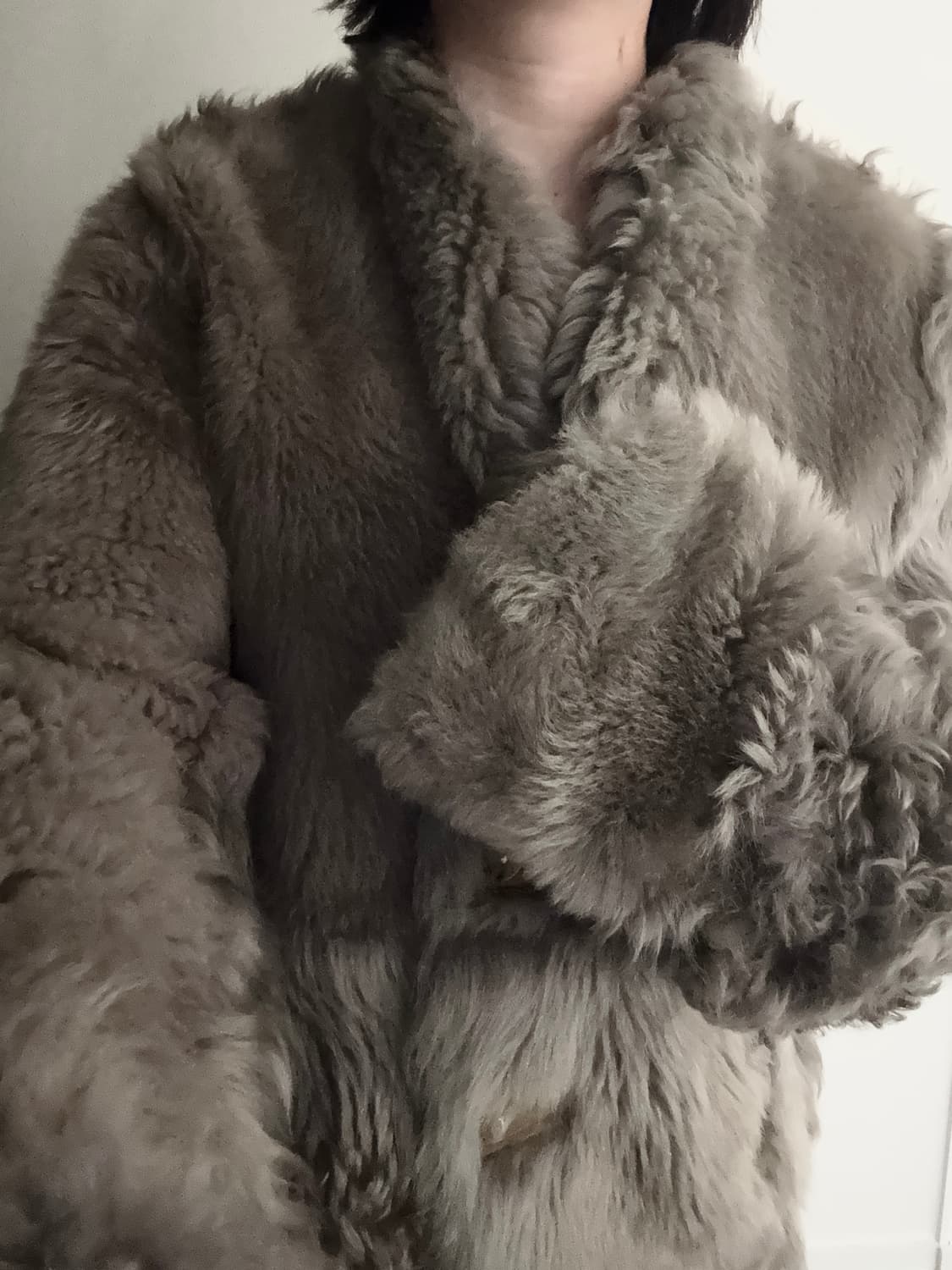 리얼 양털 시어링 숏 코트 상품이미지3