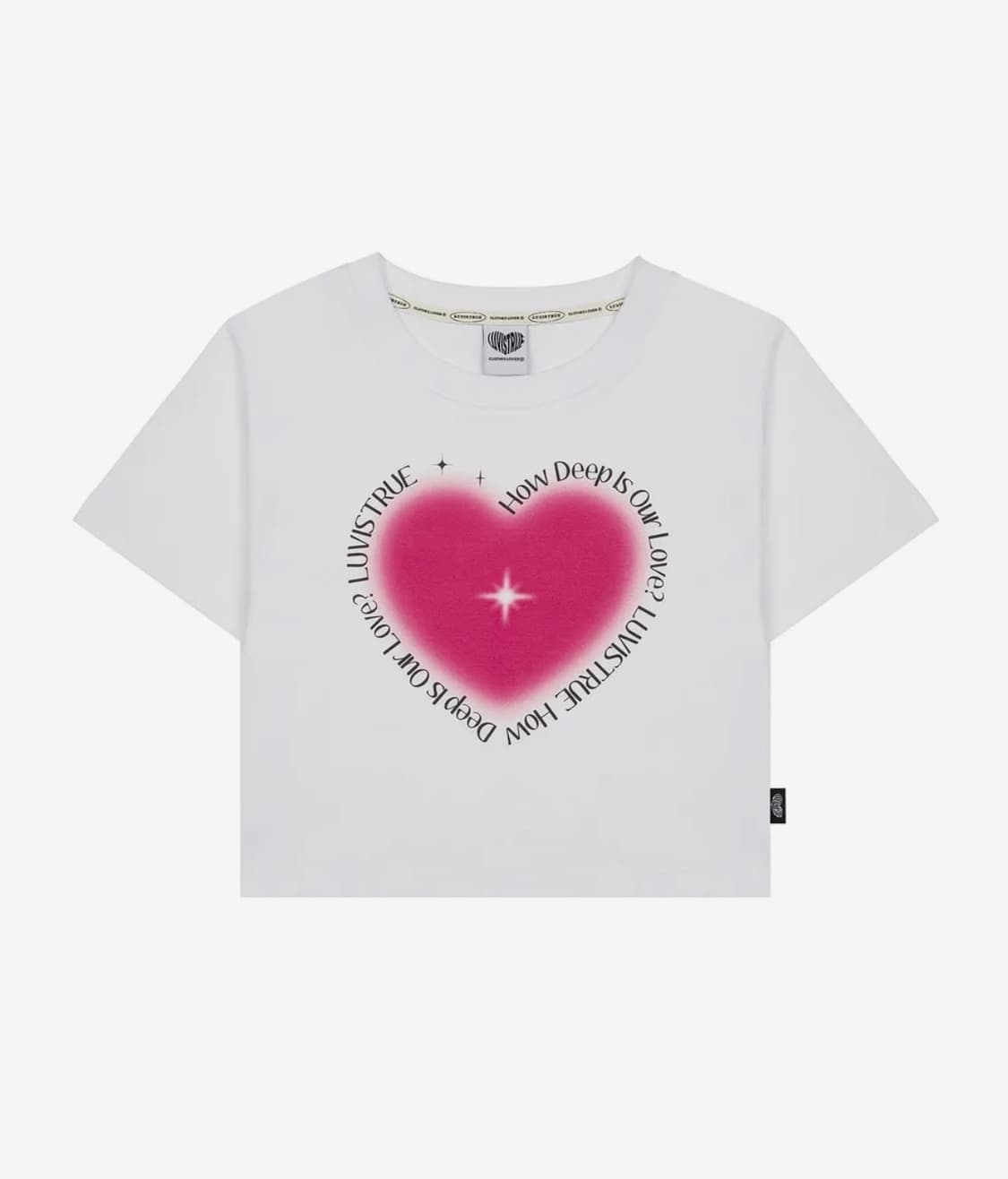 러브이즈트루 SU TWINKLE CROP TEE(WHITE) 상품이미지2