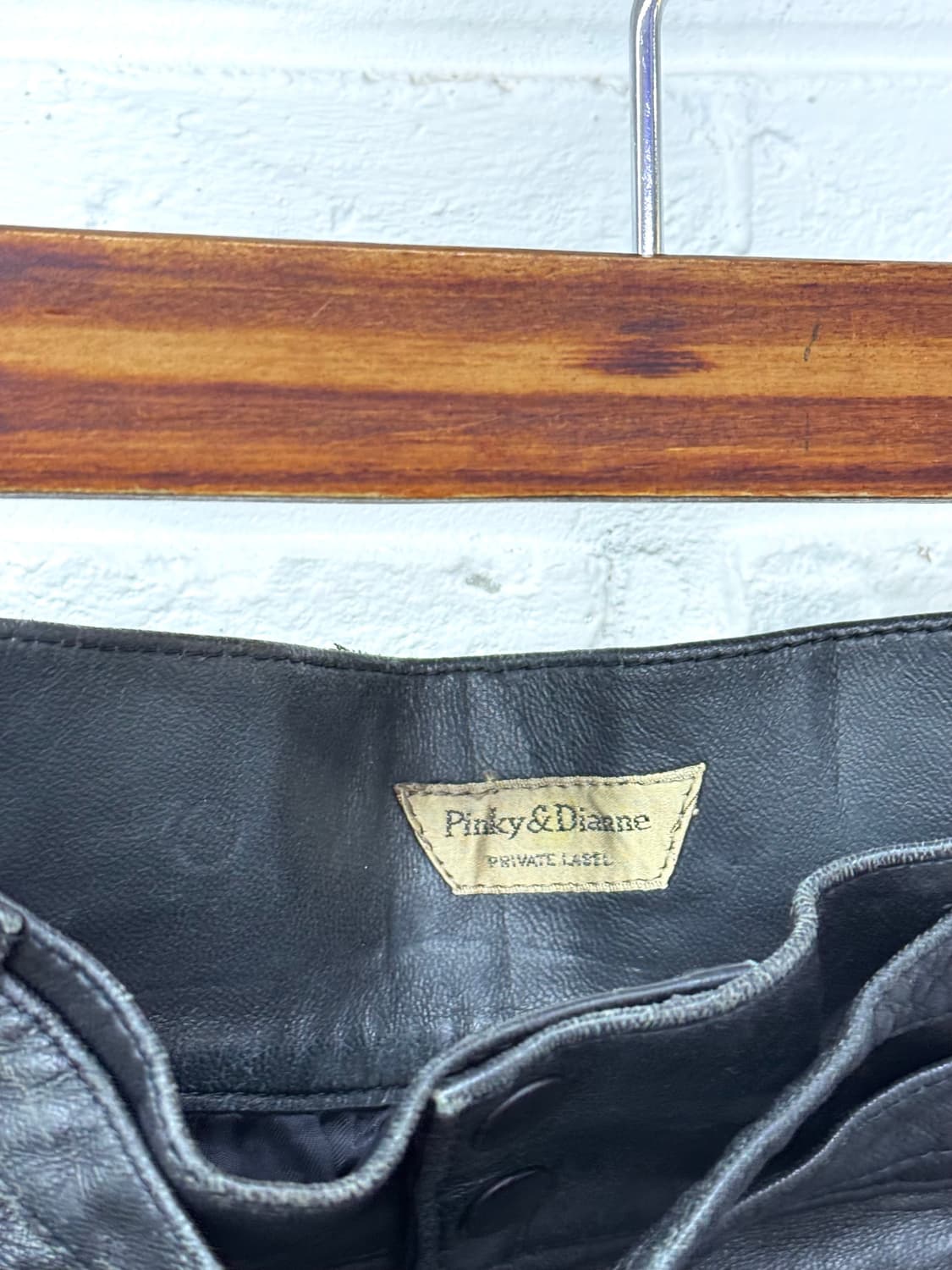 Pinky&dianne 블랙 양가죽 스커트 상품이미지5