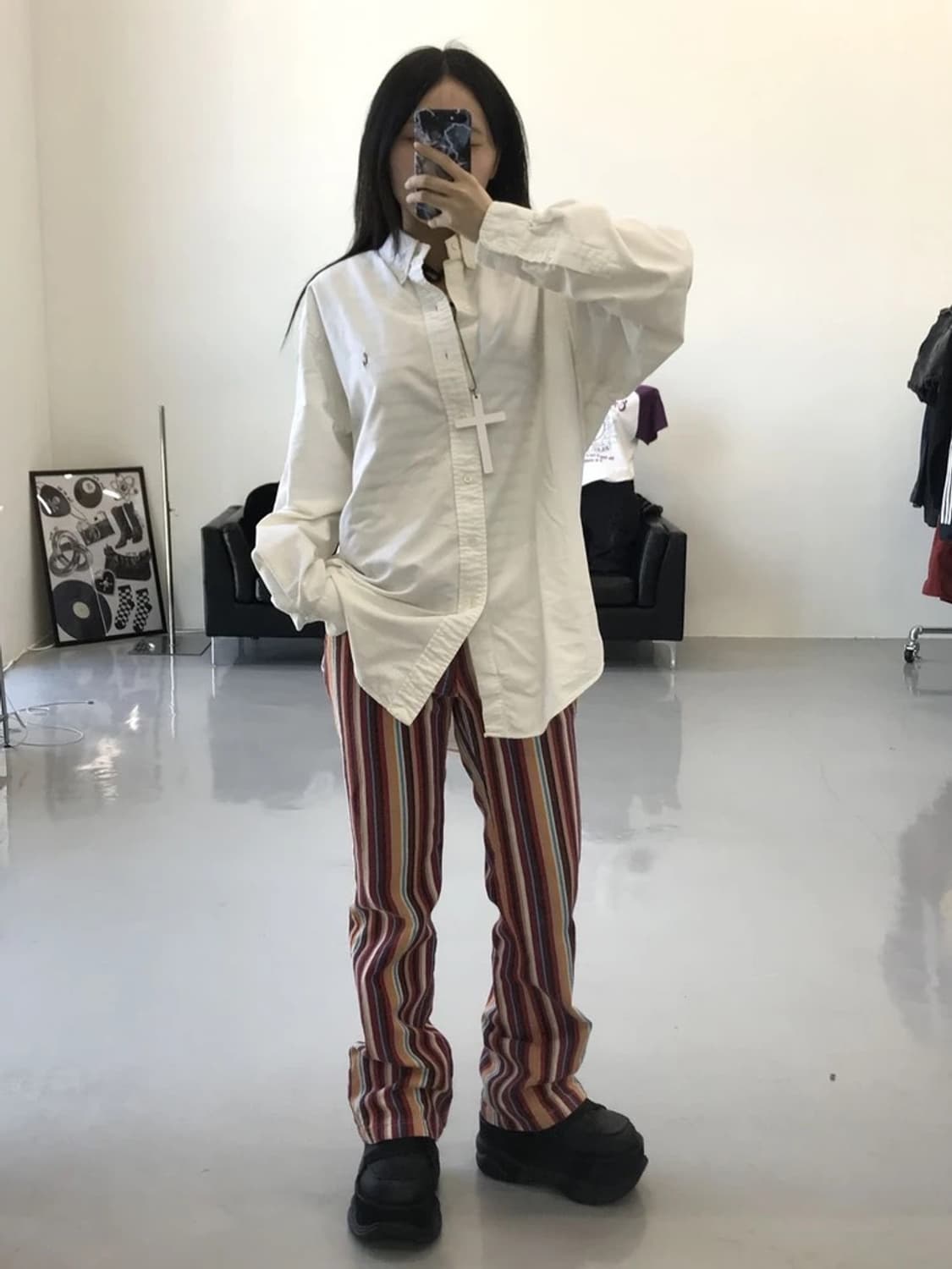 폴로랄프로렌 오버핏 화이트 셔츠 상품이미지2