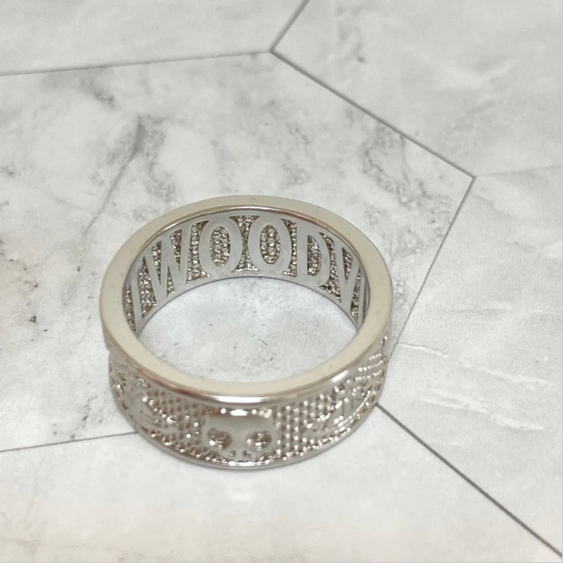 비비안웨스트우드 아카이브 레터링 orb 각인 반지 상품이미지4