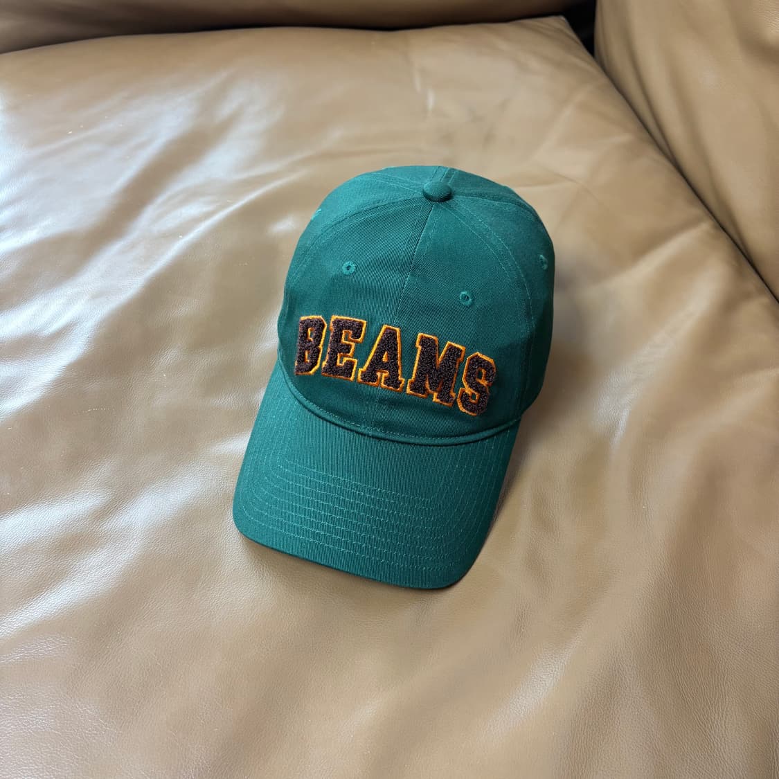 Beams 빔스 빔즈 6패널 볼캡 모자 워시드 그린 상품이미지1
