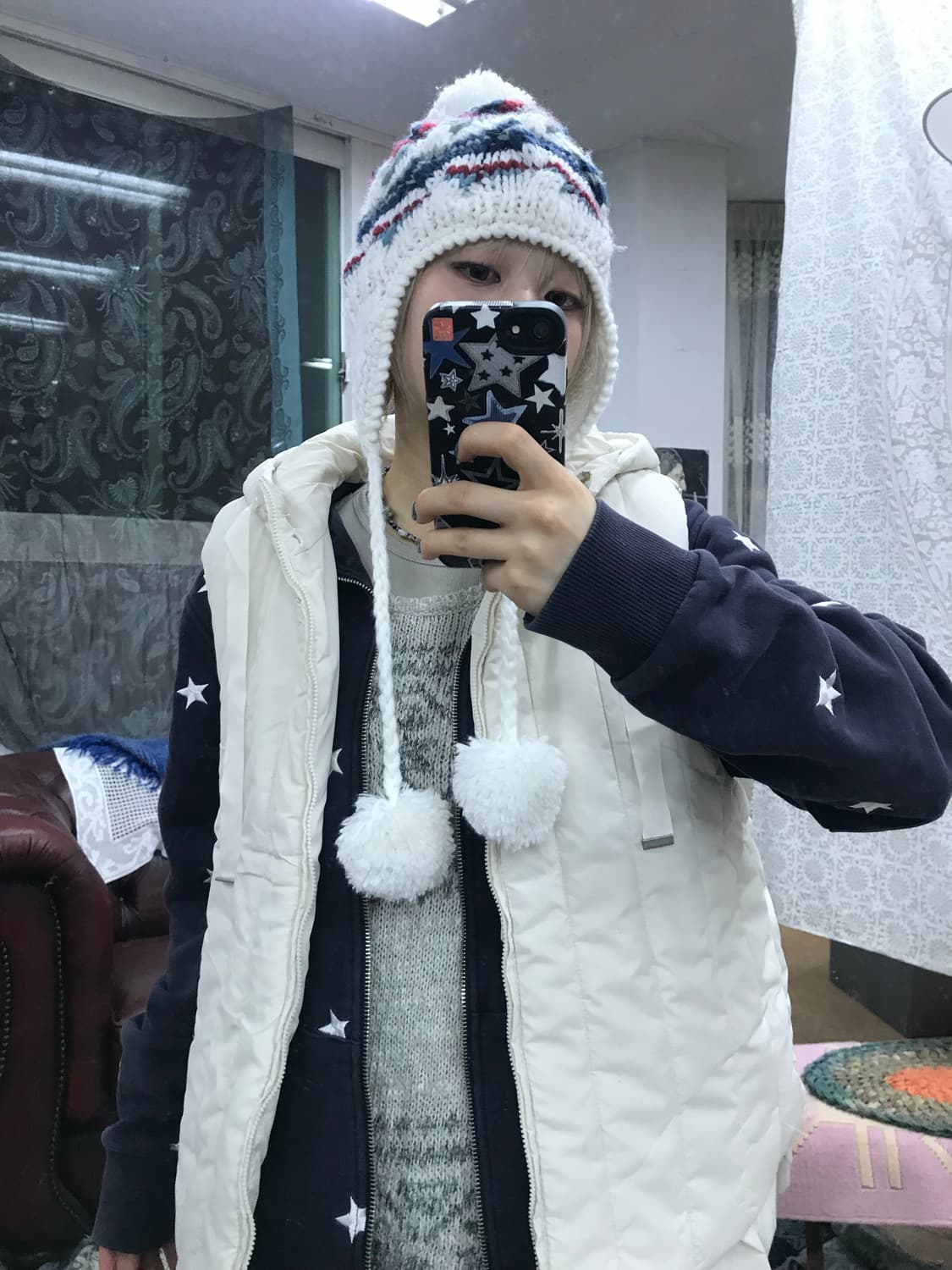 빈티지 방울 니트 모자  상품이미지2