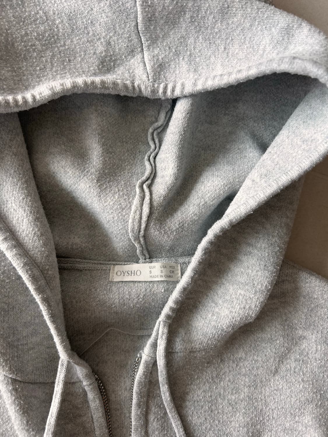 Oysho 여성 니트 후드집업 그레이 상품이미지4