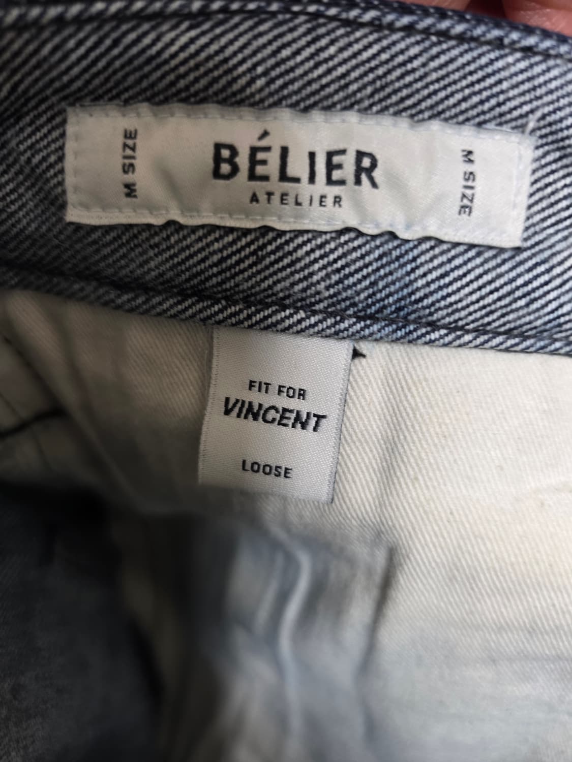 벨리에 와이드핏 원턱 데님 팬츠 M 상품이미지8