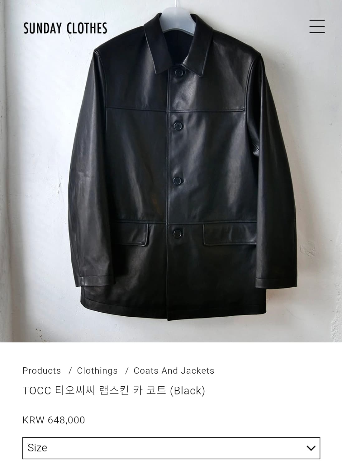 TOCC 레더 카코트 3사이즈 상품이미지10