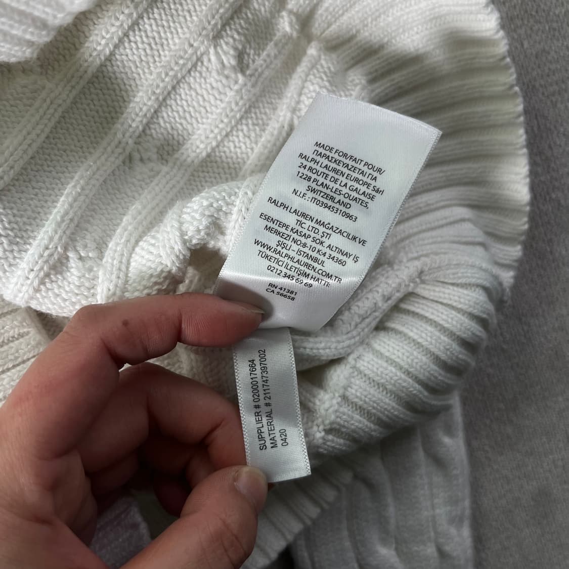 W 90 폴로랄프로렌 꽈배기 니트 상품이미지7