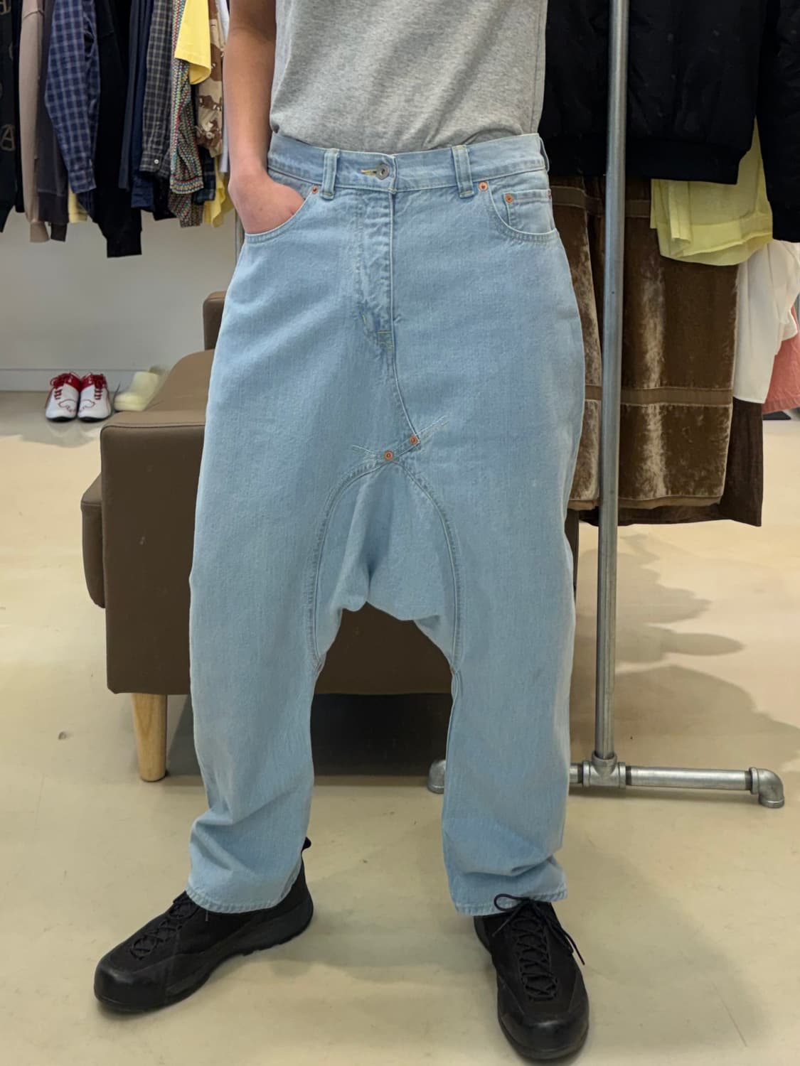 꼼데가르송 간류 사루엘 데님 팬츠 상품이미지5