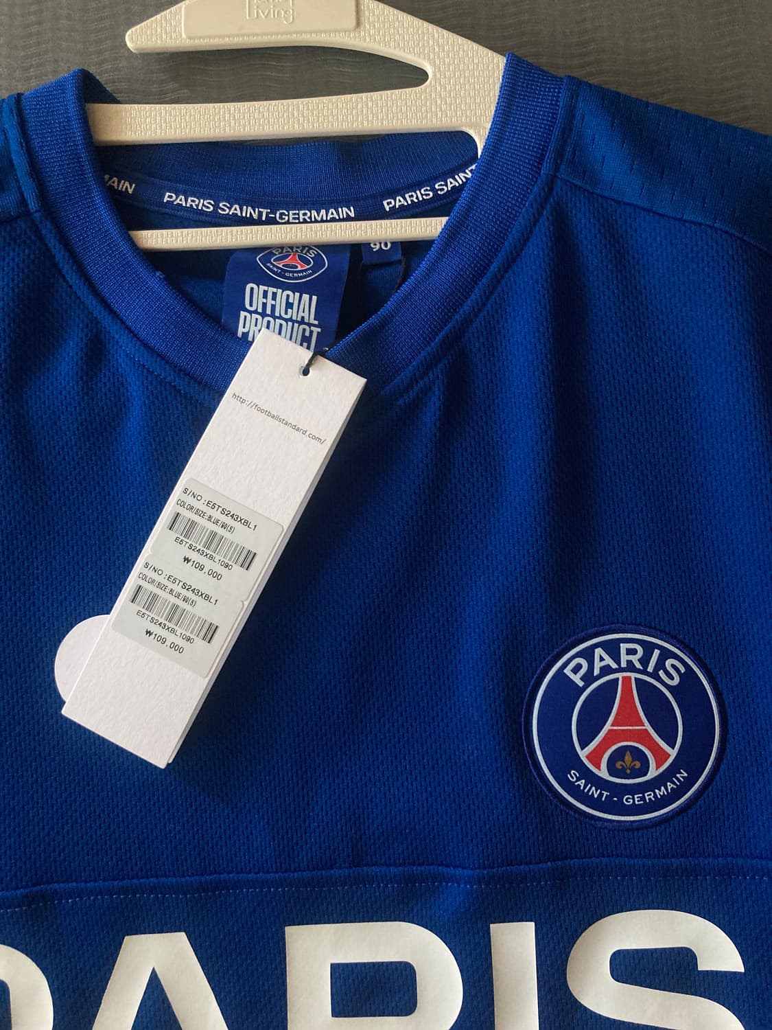 (새상품 택달린)파리 생제르맹 PSG 2024 블루 90 상품이미지2