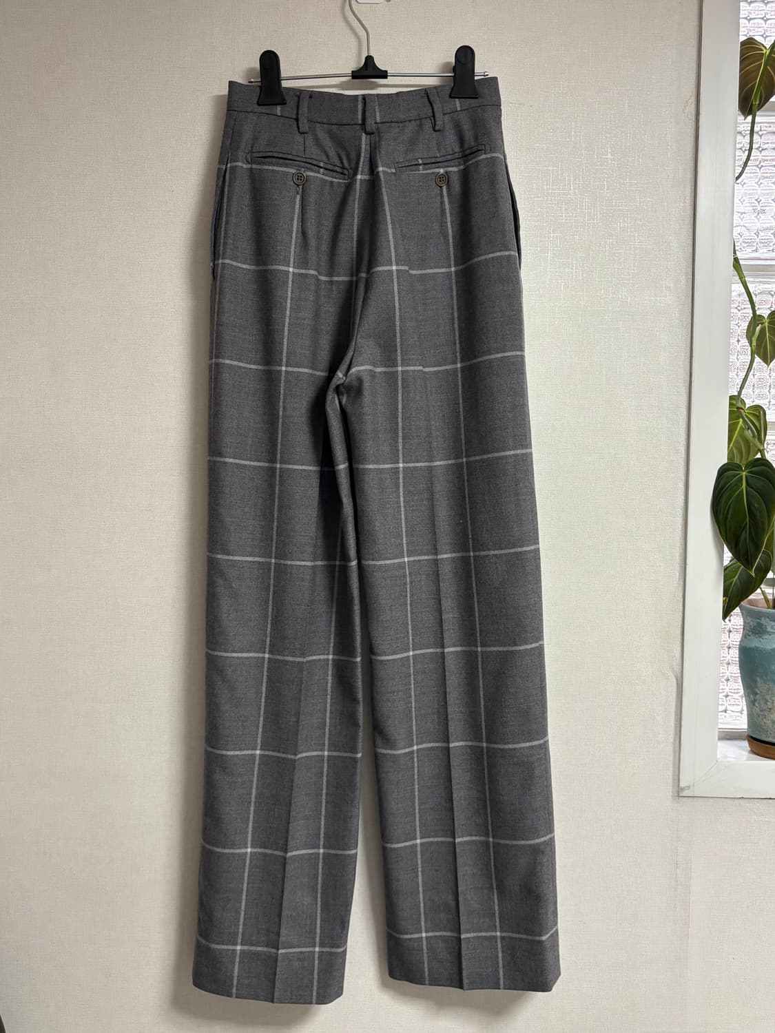 막스마라 울 체크 슬랙스 상품이미지2