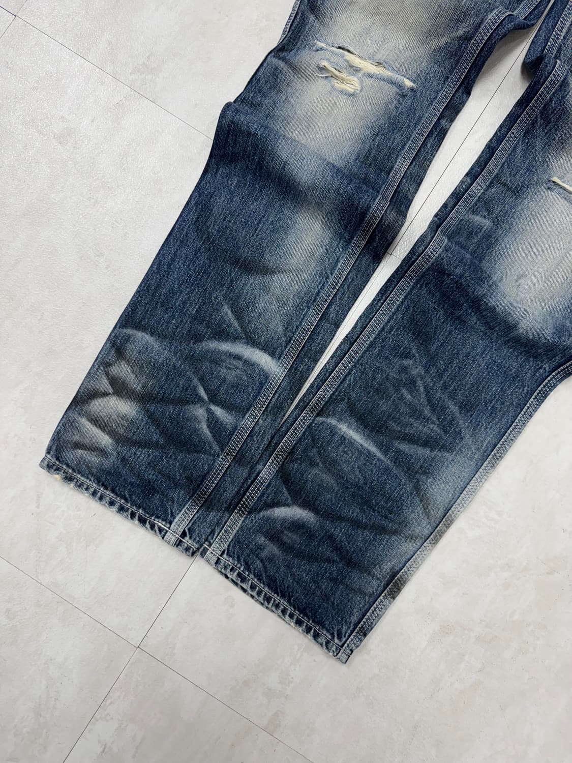 •BlueWay 블루웨이 일본제 워싱 디스트로이드 데님 상품이미지3