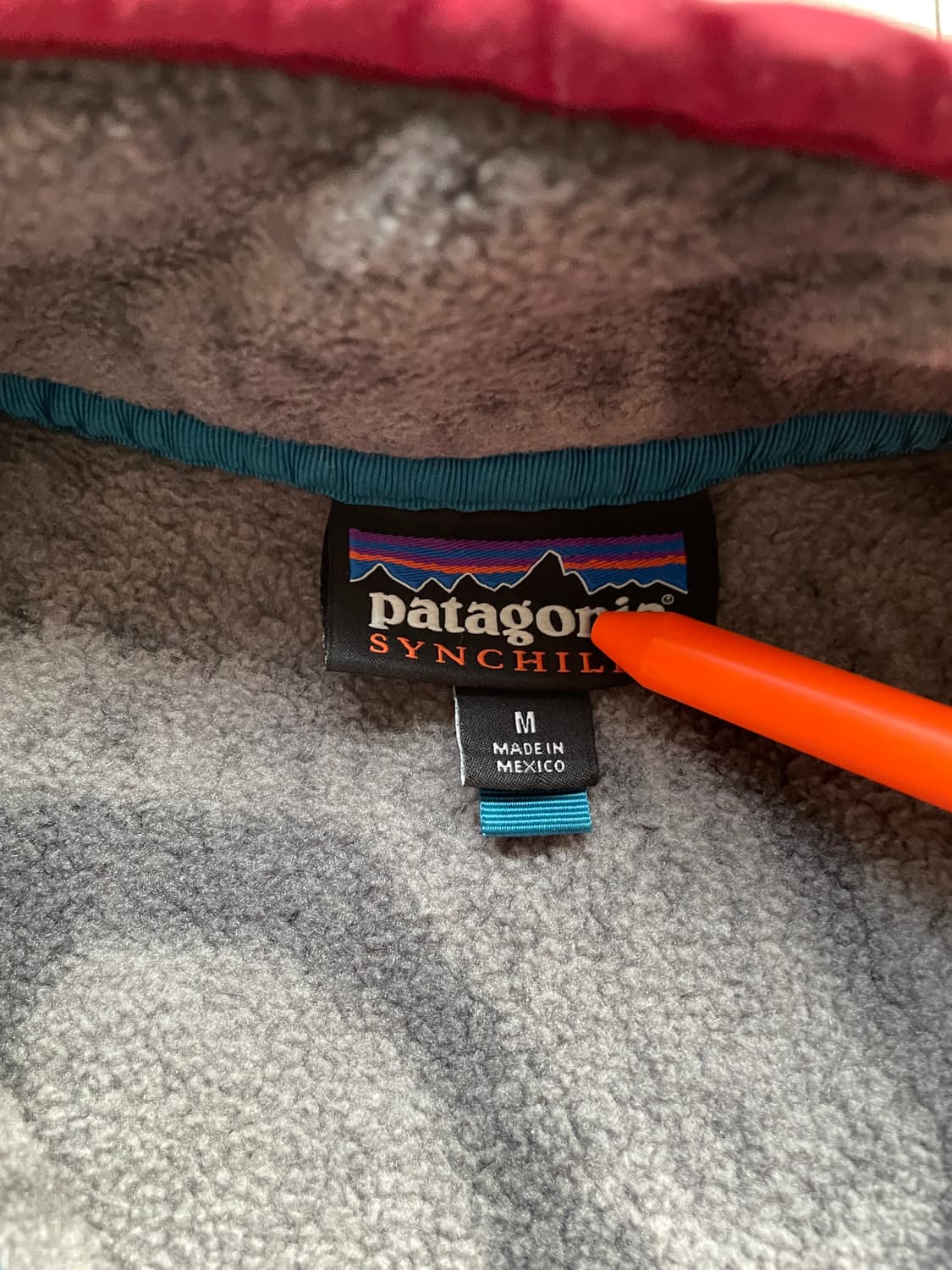 파타고니아 신칠라 아즈텍 그레이 레드 플리스 빈티지 patagonia 상품이미지3