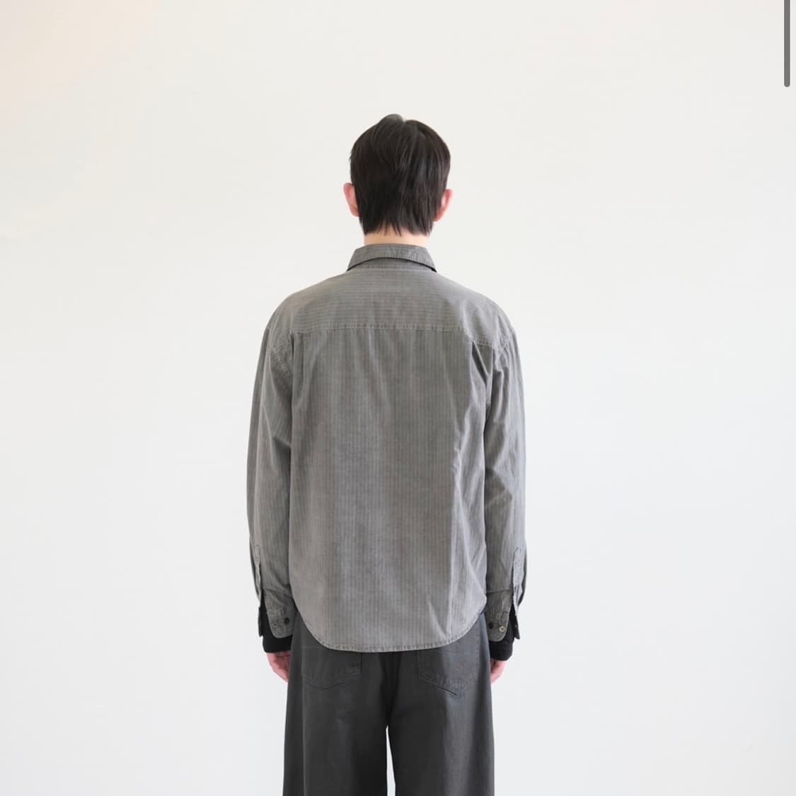 해칭룸 섀도우 스트라이프 셔츠Shadow Stripe Shirt Grey 상품이미지3
