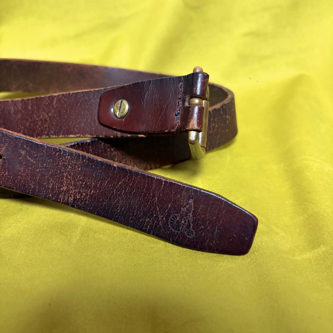 빈폴 롤러버클 빈티지 레더 벨트 상품이미지4