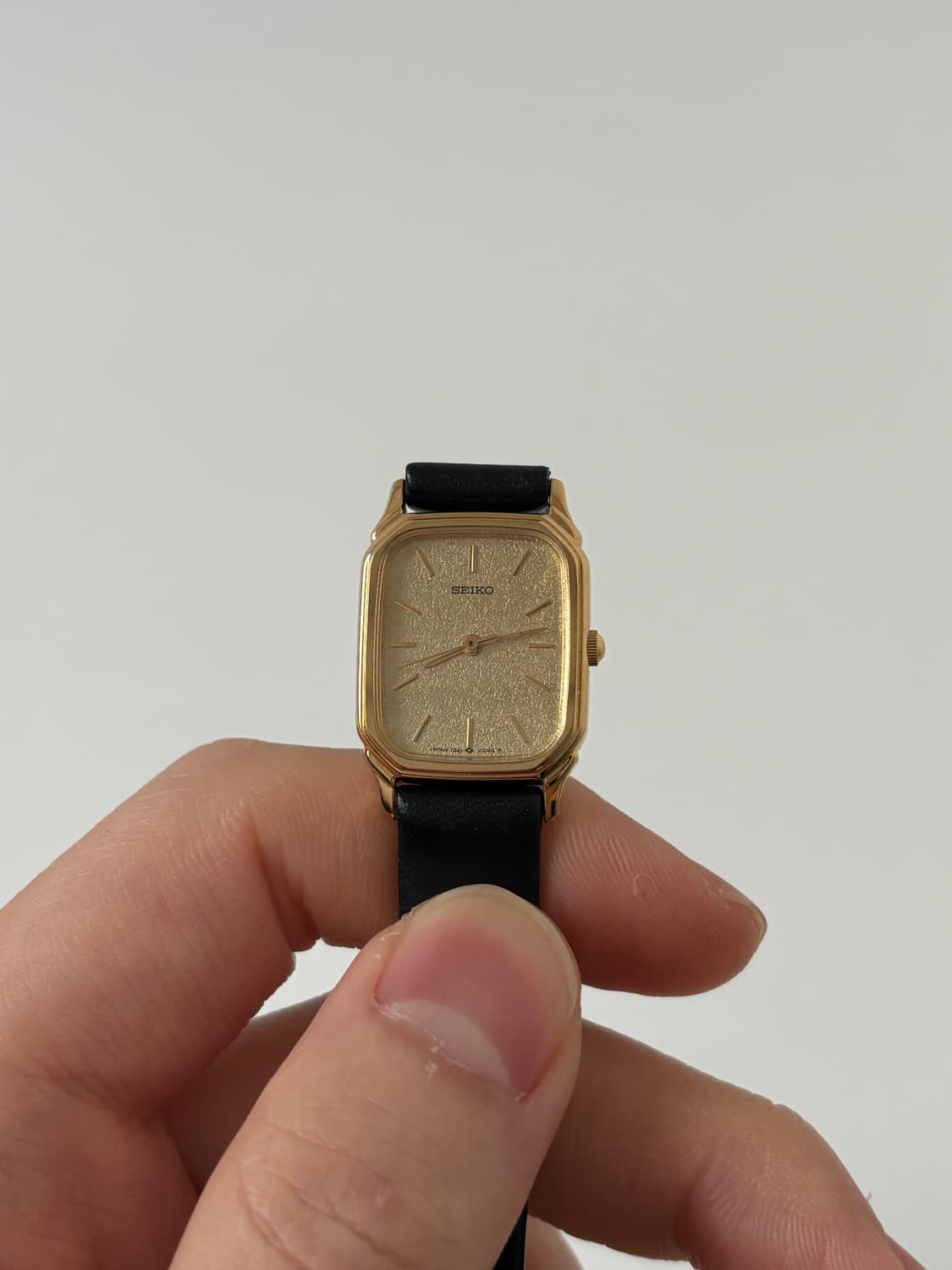 1980s Gold TextureTank Ladies Quartz 상품이미지3