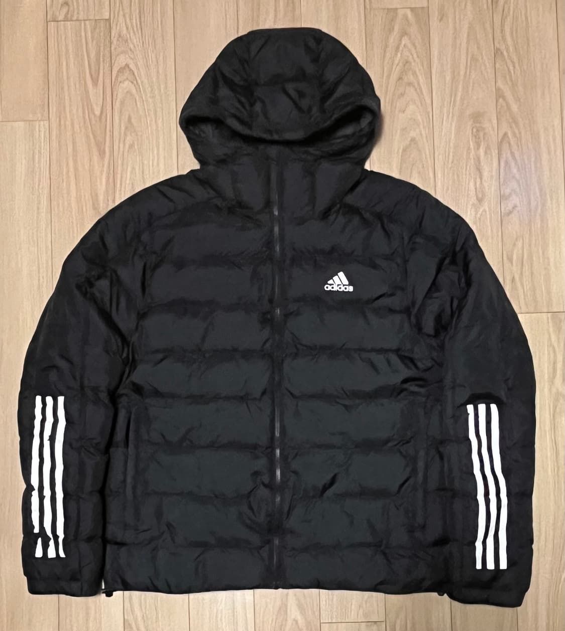 아디다스 삼선 패딩 점퍼 L 블랙 상품이미지1