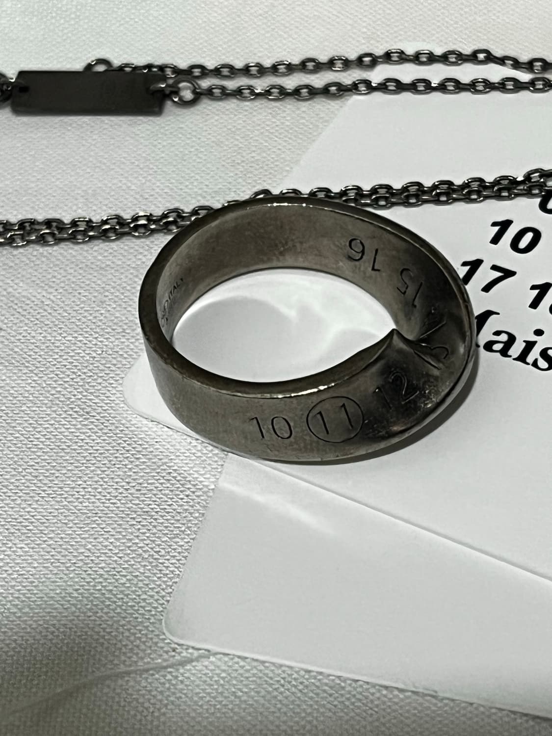 Margiela Twisted Number Ring Necklace 상품이미지1