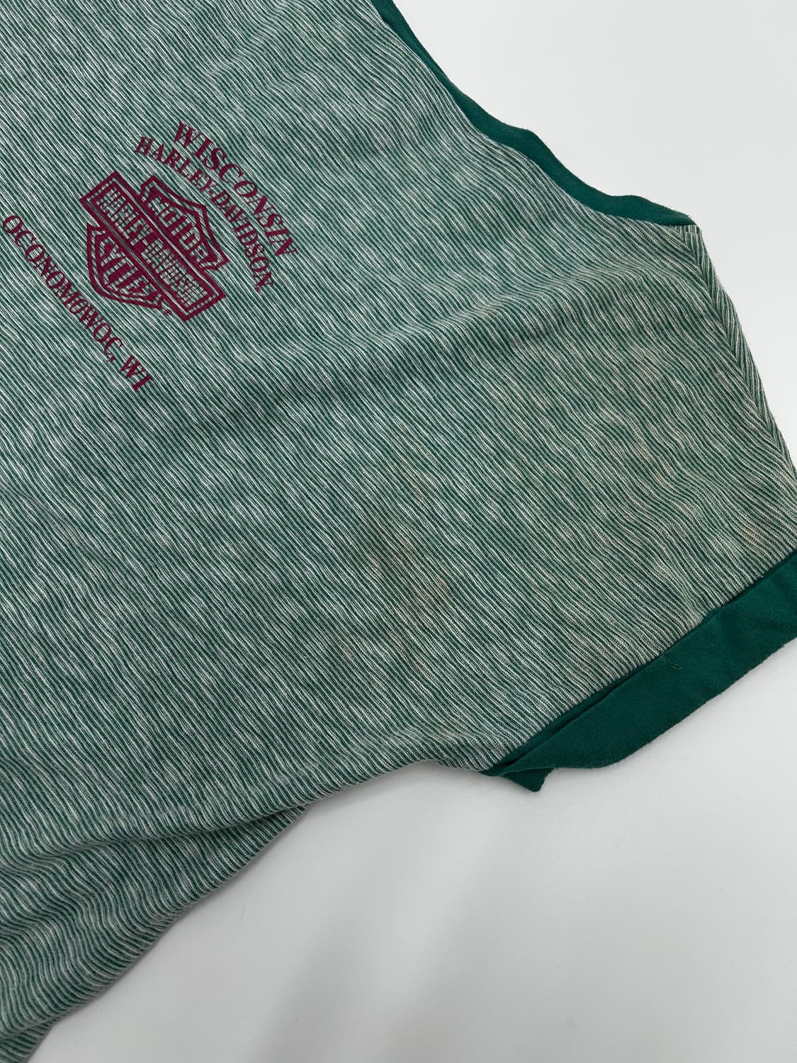 할리데이비슨 우먼 스트라이프 나그랑 브이넥 반팔티 상품이미지4