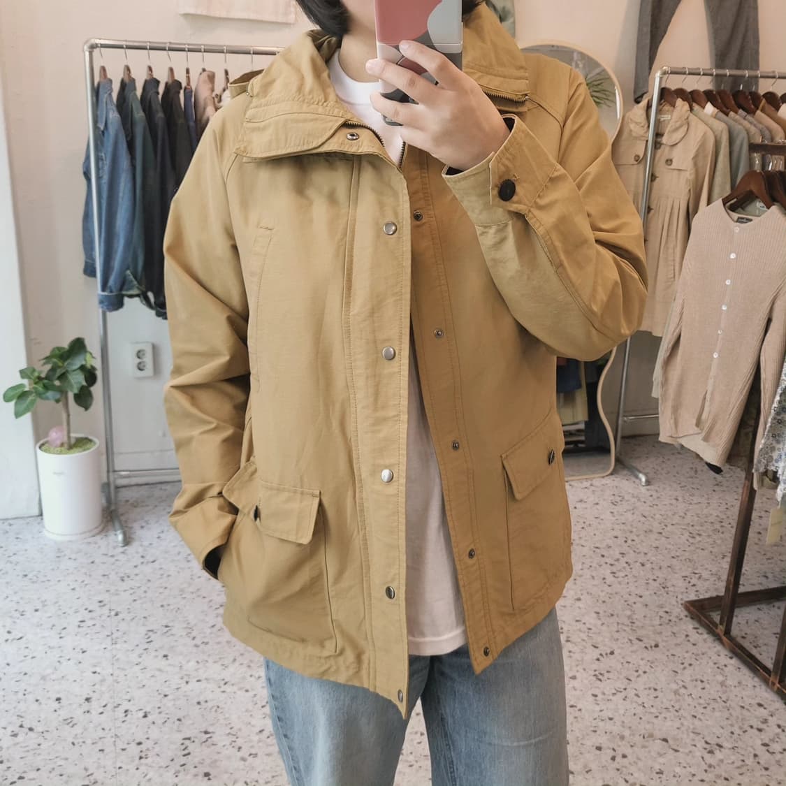 Male&co 머스터드베이지 윈드자켓 상품이미지2