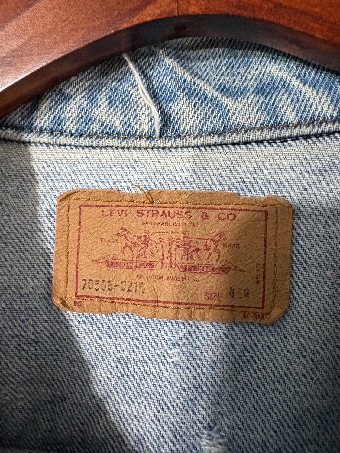 80‘s USA Levis 70506 denim jacket.  상품이미지4