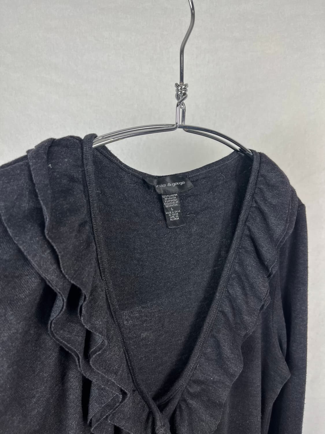 Vintage 러플 디테일 롱가디건 상품이미지2