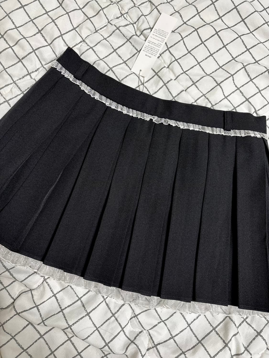 (새상품)드라이로즈 피아노 레이스 스커트 블랙 S 쓰리타임즈 더티스 상품이미지6