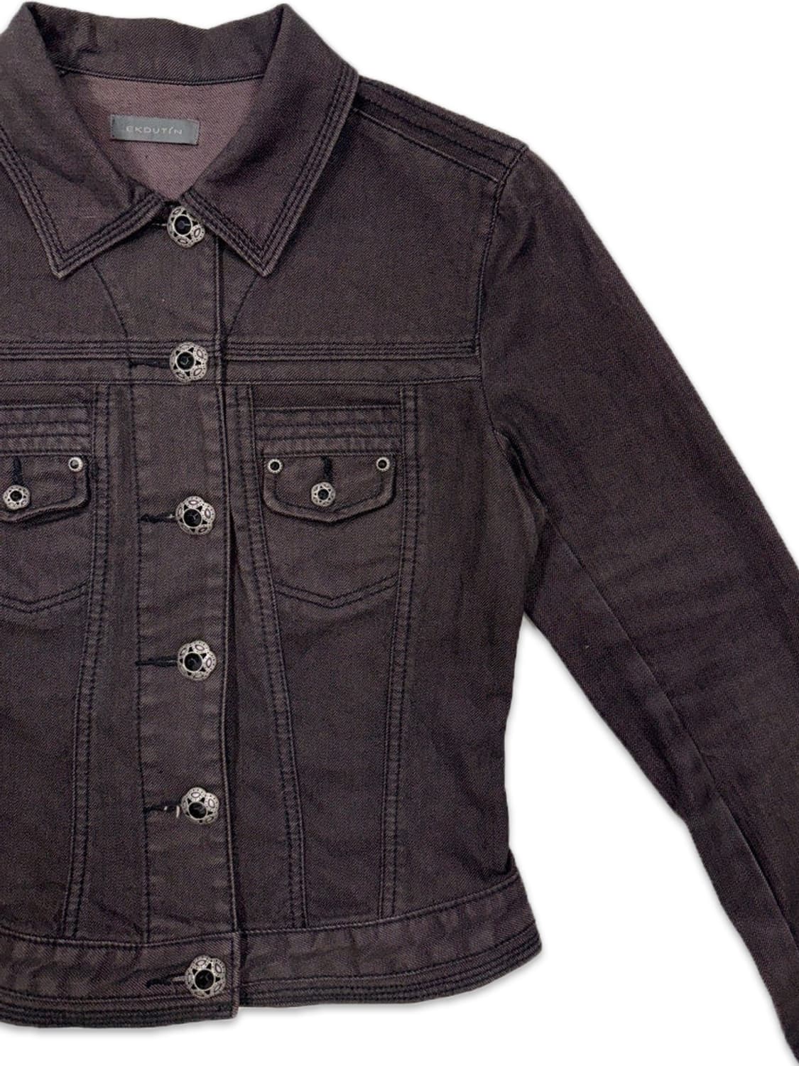 빈티지 ekdutin 다크퍼플 라인 자켓 상품이미지3