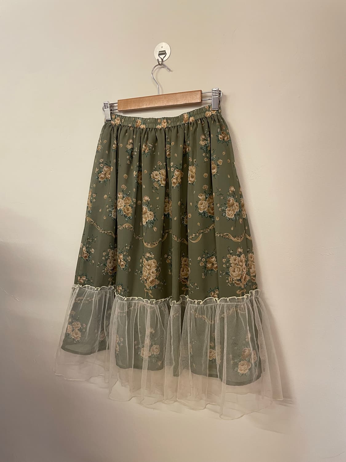 Green floral lace skirt 상품이미지4