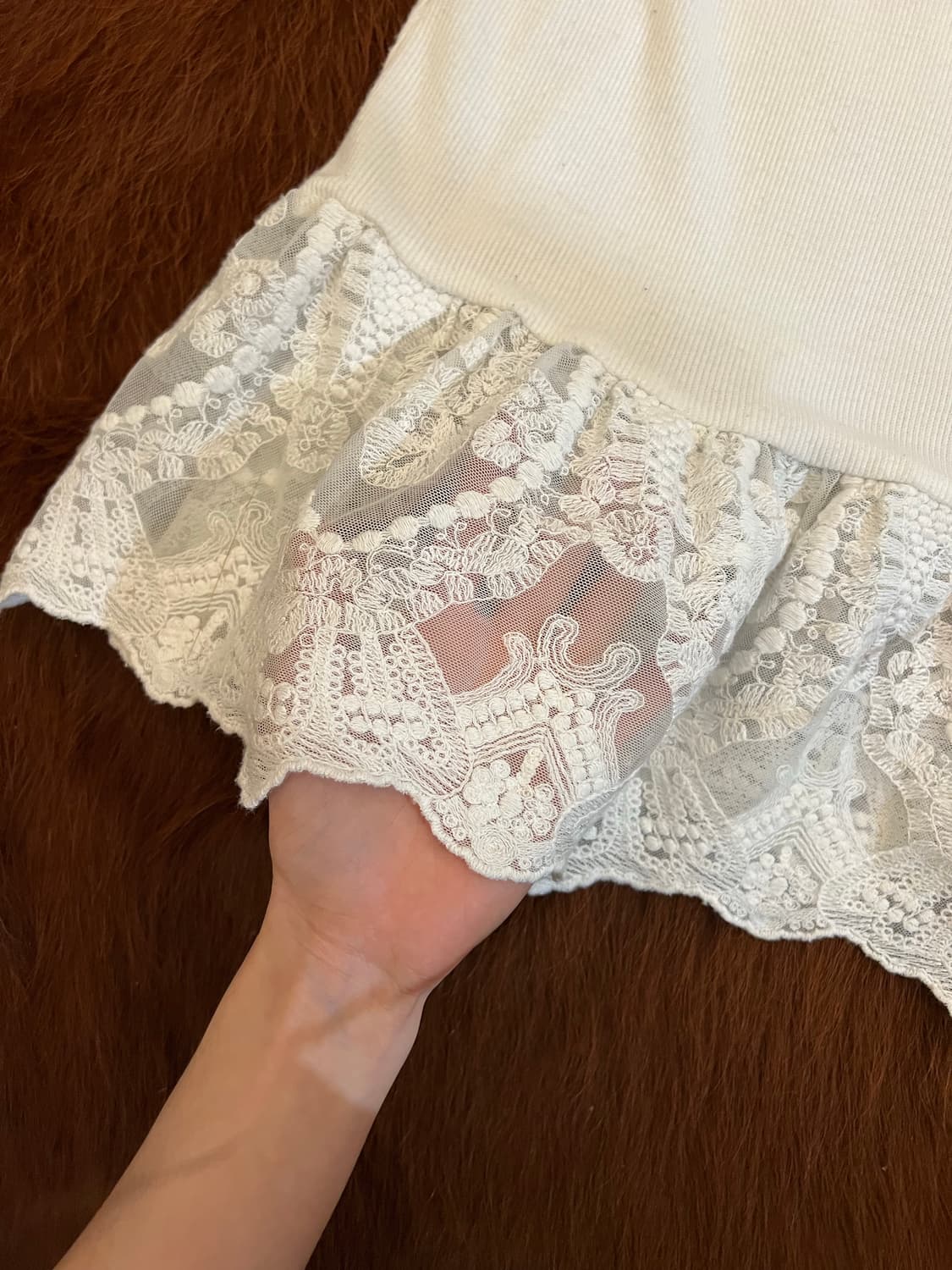 빈티지 레이스 레이어드 나시 상품이미지2