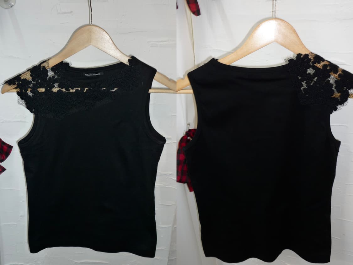 black lace sleeveless 상품이미지5