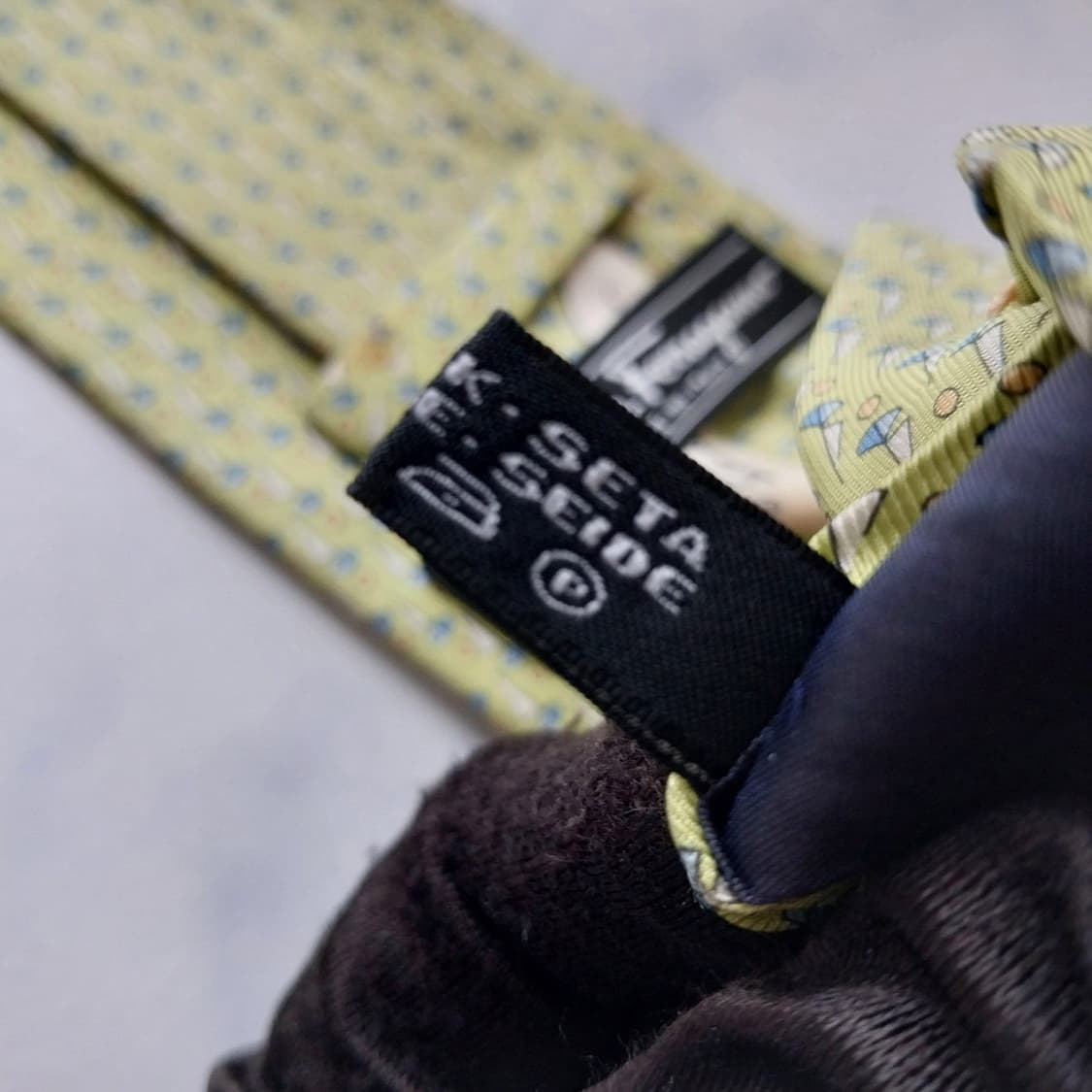 살바토레 페라가모 요트 모티브 넥타이 9.4cm A~B등급 K2177 상품이미지4