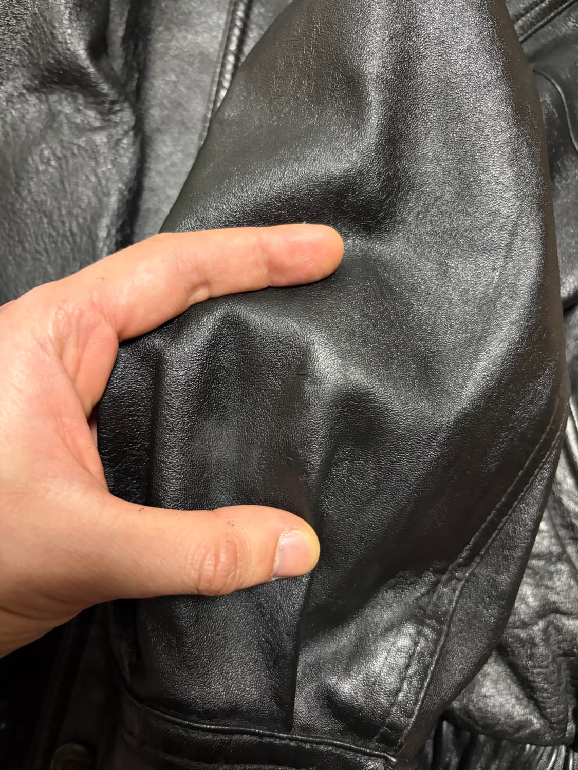 110) 00s 빈티지 램스킨 양가죽 봄버 자켓 상품이미지9