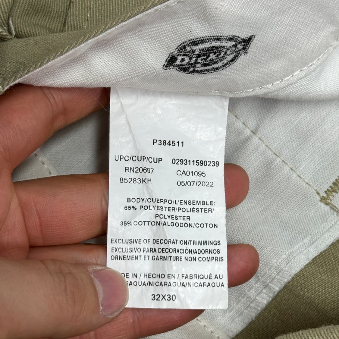 디키즈 더블니 베이지 워크팬츠 32 상품이미지7