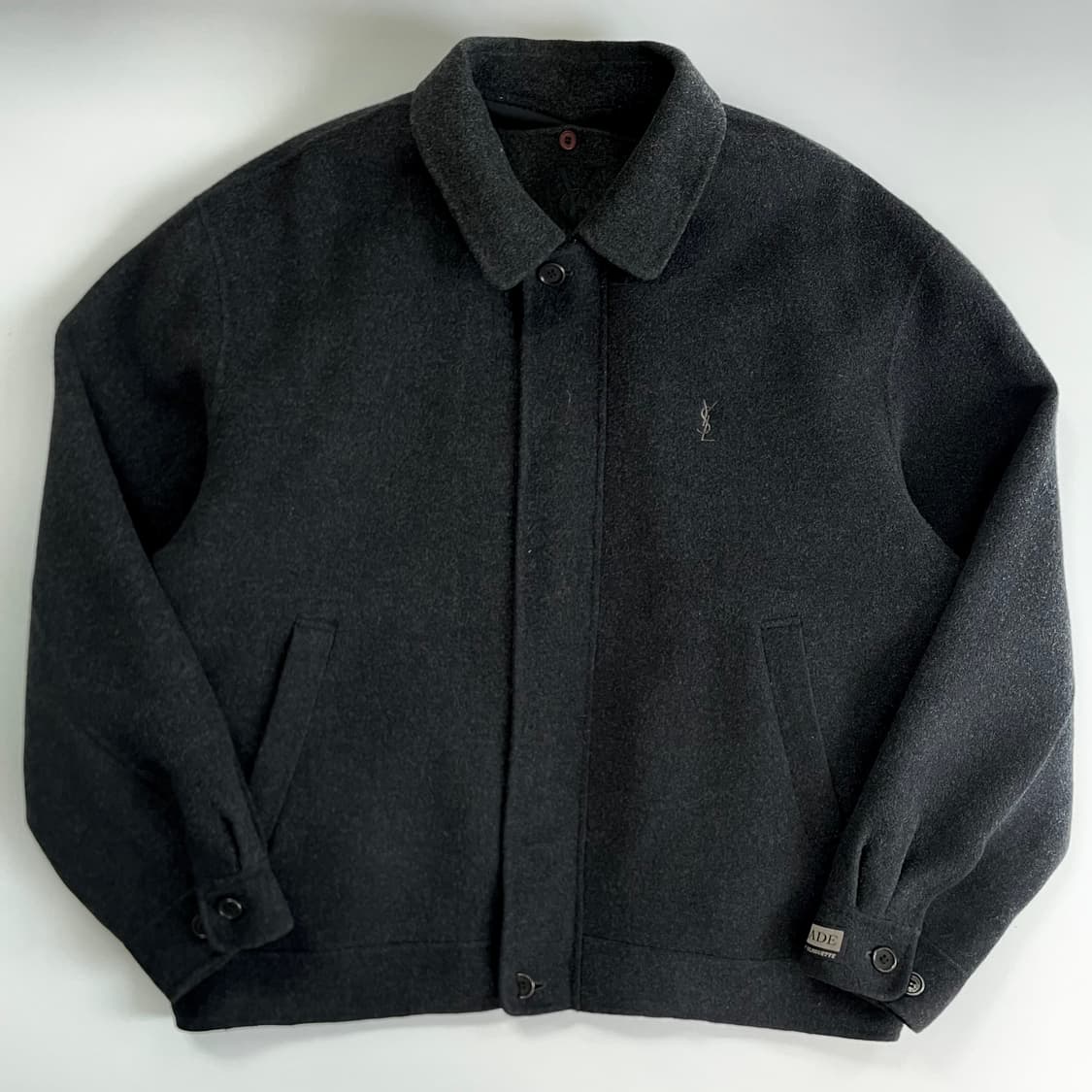 YvesSaintLaurent  입생로랑 자수 울 블루종 자켓 (내피포함 상품이미지1