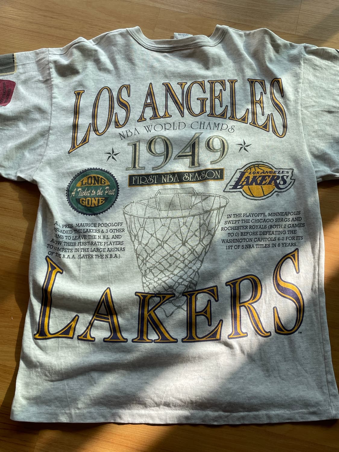 1993 LA nba 레이커스 월드챔프 풀프린트 티셔츠 상품이미지7