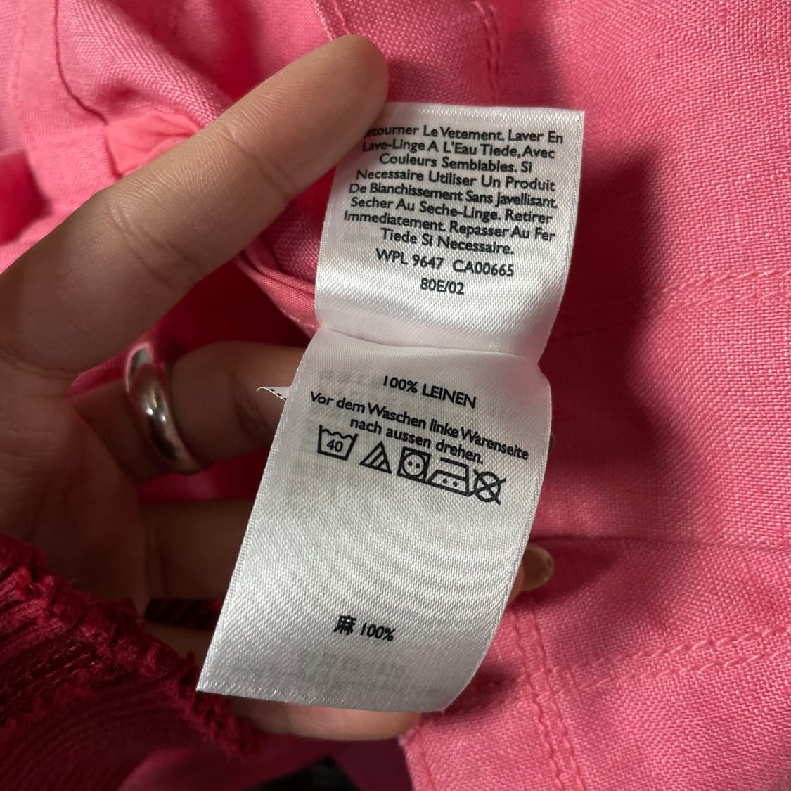 [미사용제품] 에디바우어 핑크 리본 투포켓 코튼 자켓 M 상품이미지8