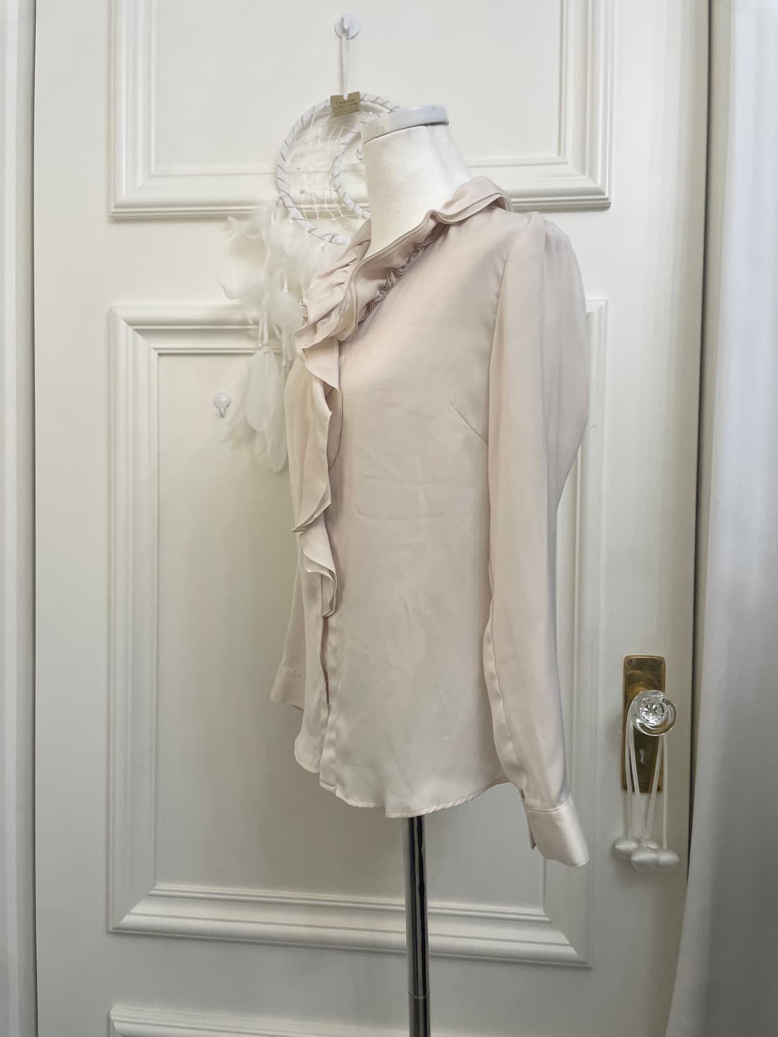 brown back bow check mini opc&cool beige 상품이미지9
