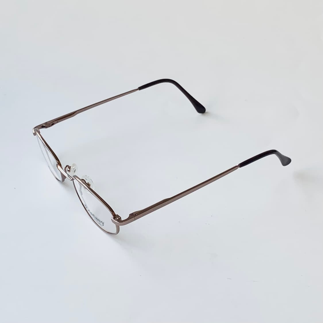 2546 데드스탁 소형 미니멀 슬림 오벌 라이트브라운 메탈 프레임 빈티지 상품이미지3